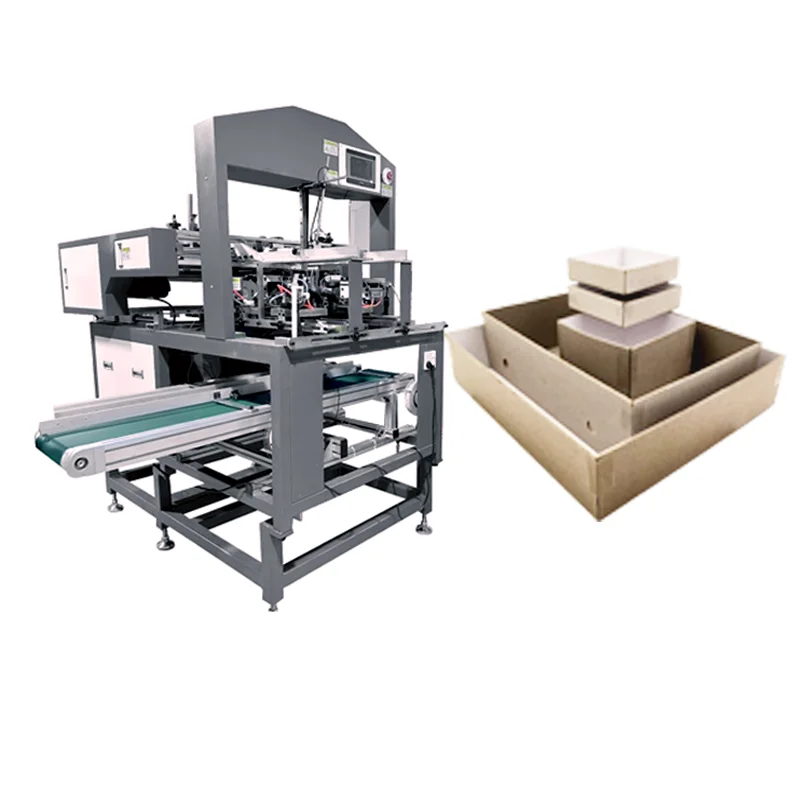 PC-500P Automatic Manual Rigid Box Corner Pasting Machine For Cardboard Box 220V 10-25pcs/min 1 Year Warranty