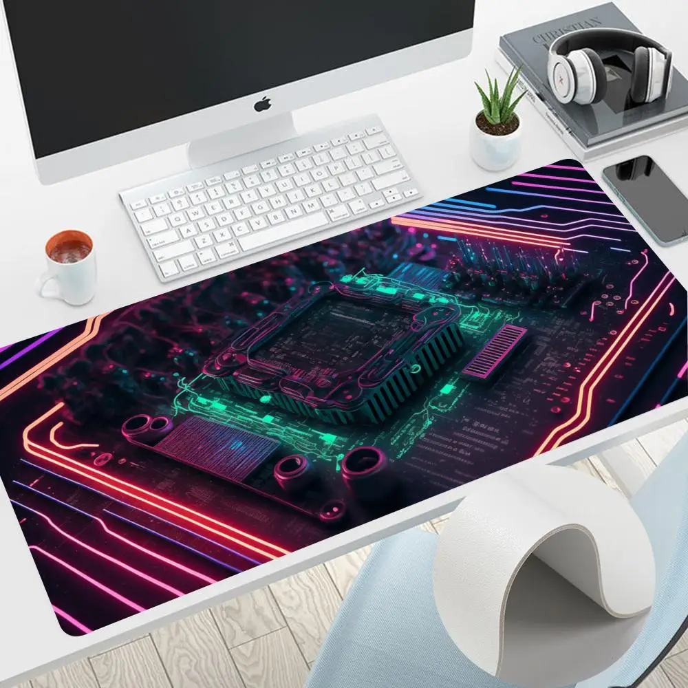 

Inside Motherboard Circuit Board Mouse Pad Home Office Large Mouse Pad Gamer Waterproof PU Leather Desk Mat Computer Mousepad Ke