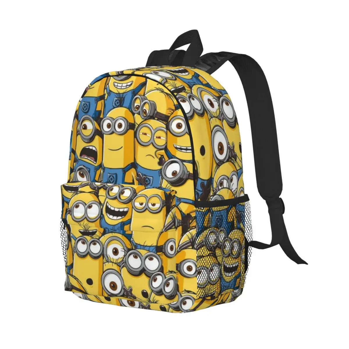 Tas sekolah ringan motif Minion, tas sekolah ringan, untuk sekolah, luar ruangan, belanja, kantor 15 inci