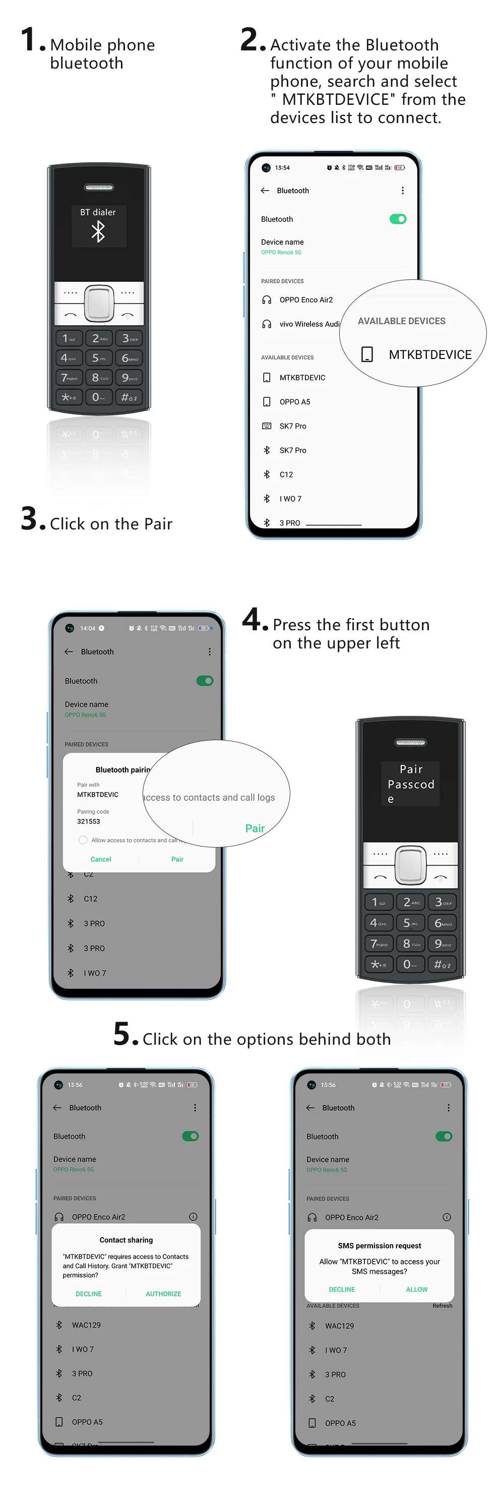 SERVO BM150 Dual SIM Mini Mobile Phone Magic Voice Bluetooth Dialer Speed Dial Call Recording Little Mobile Cellphone for Backup