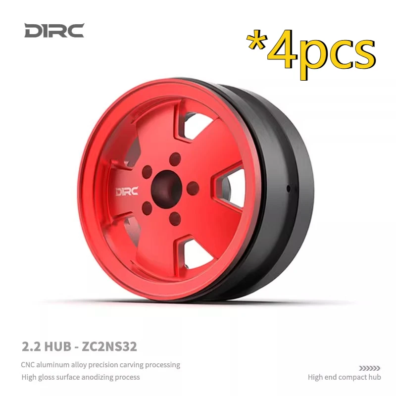 

4PCS D1RC Jurassic YJ 2.2 Inch Metal Climbing Car Simulation Clamp Tire Wheel Frosted TRX4 Scx10