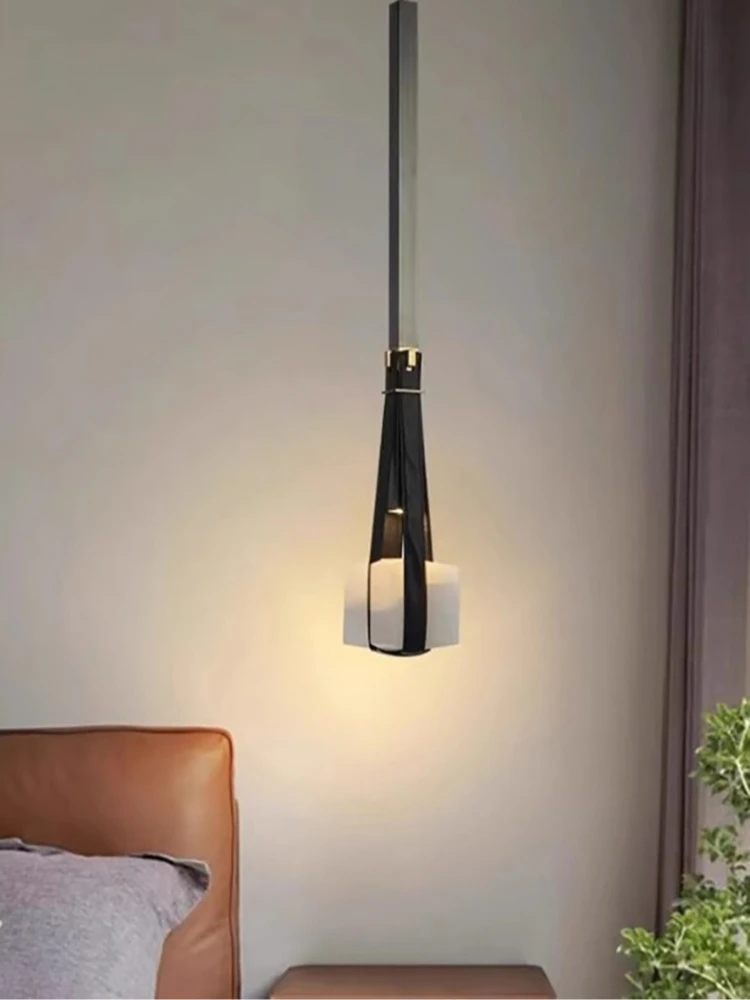 Modern Luxury Brown Leather Pendant Light Restaurant Pendant Lamp Designer Creative Personality Art Bar Bedroom Bedside Lamp