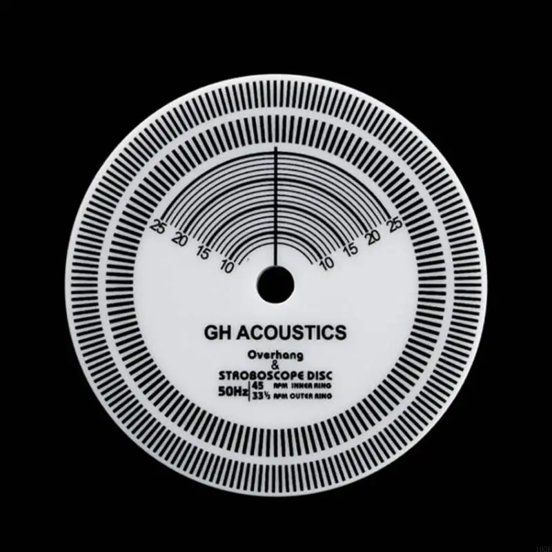 103F High Accuracy Vinyl Phono Speed Test Disc Adjustment Tool for LP Vinyl Record Lovers Over-distance Ruler Speed Measuring