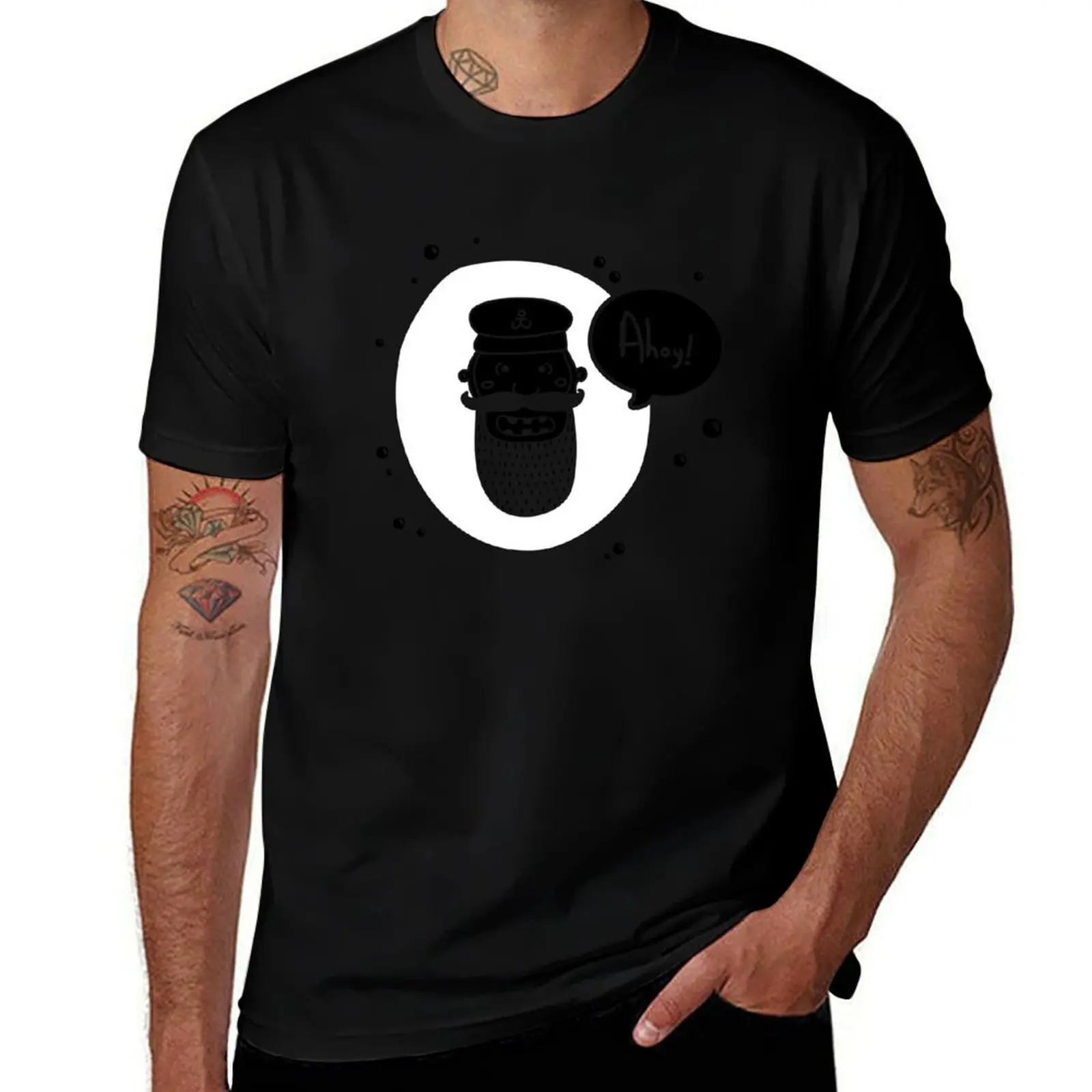 

AHOY! T-Shirt Basic Crew Neck Short Sleeve Top