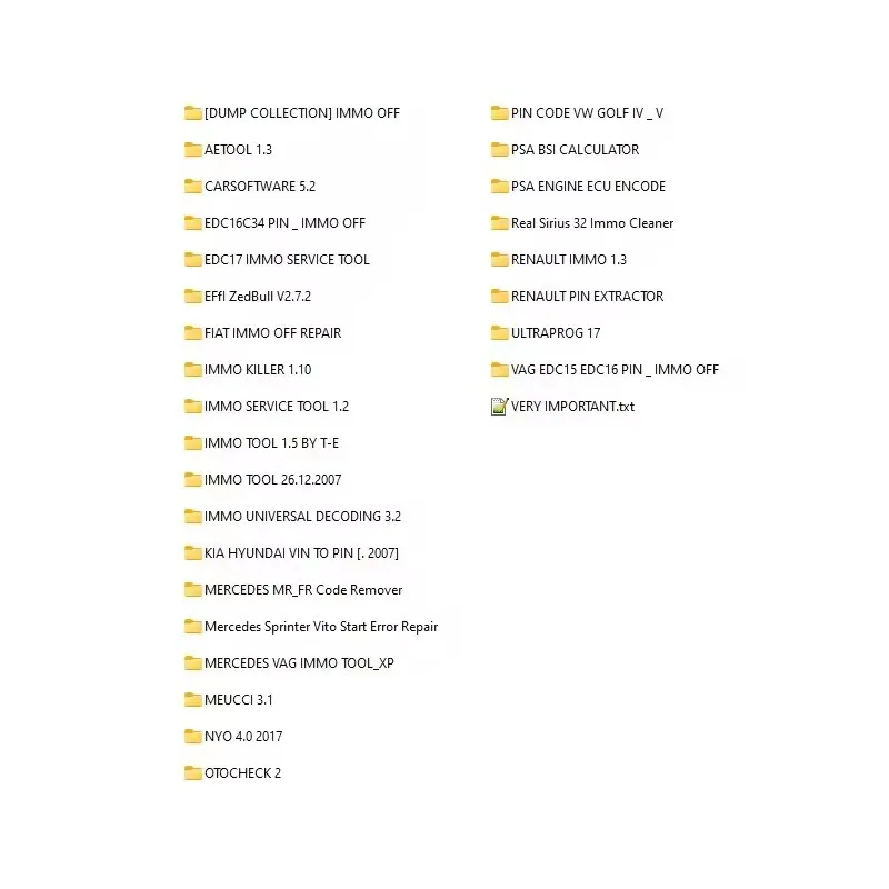 حزمة من البرامج لضبط تصحيح KM DASH MILLEAGE + AIRBAG CRASH CLEAR + IMMO OFF + DASH + IMMO SOFTWARES / إجمالي 32 جيجابايت