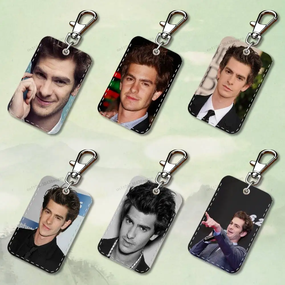 

Actor A-Andrew G-Garfield Custom Access Card Case Leather Card Holder Keychain Key Ring Transportation Card Case Gifts