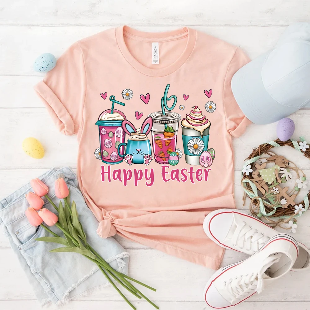 イースターをテーマにした洗えるステッカー,衣類,日曜大工,アイスクリーム,かわいいウサギのパッチ,アイロン,6個に適しています