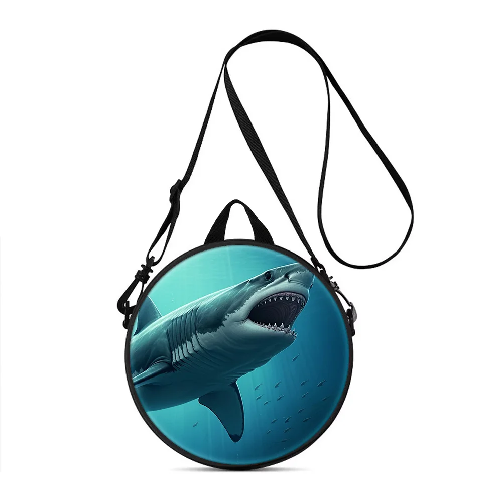 Haifisch-Umhängetasche, lässige Messenger-Tasche, tägliche Umhängetasche mit verstellbarem Riemen für Damen, beste Geschenke, 2D-Flachdesign