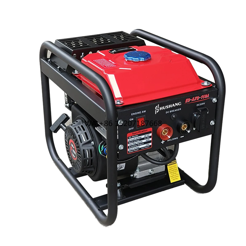 Generador de soldador portátil para exteriores, soldador MMA inalámbrico DC220V, soldador de varilla móvil de 160 amperios