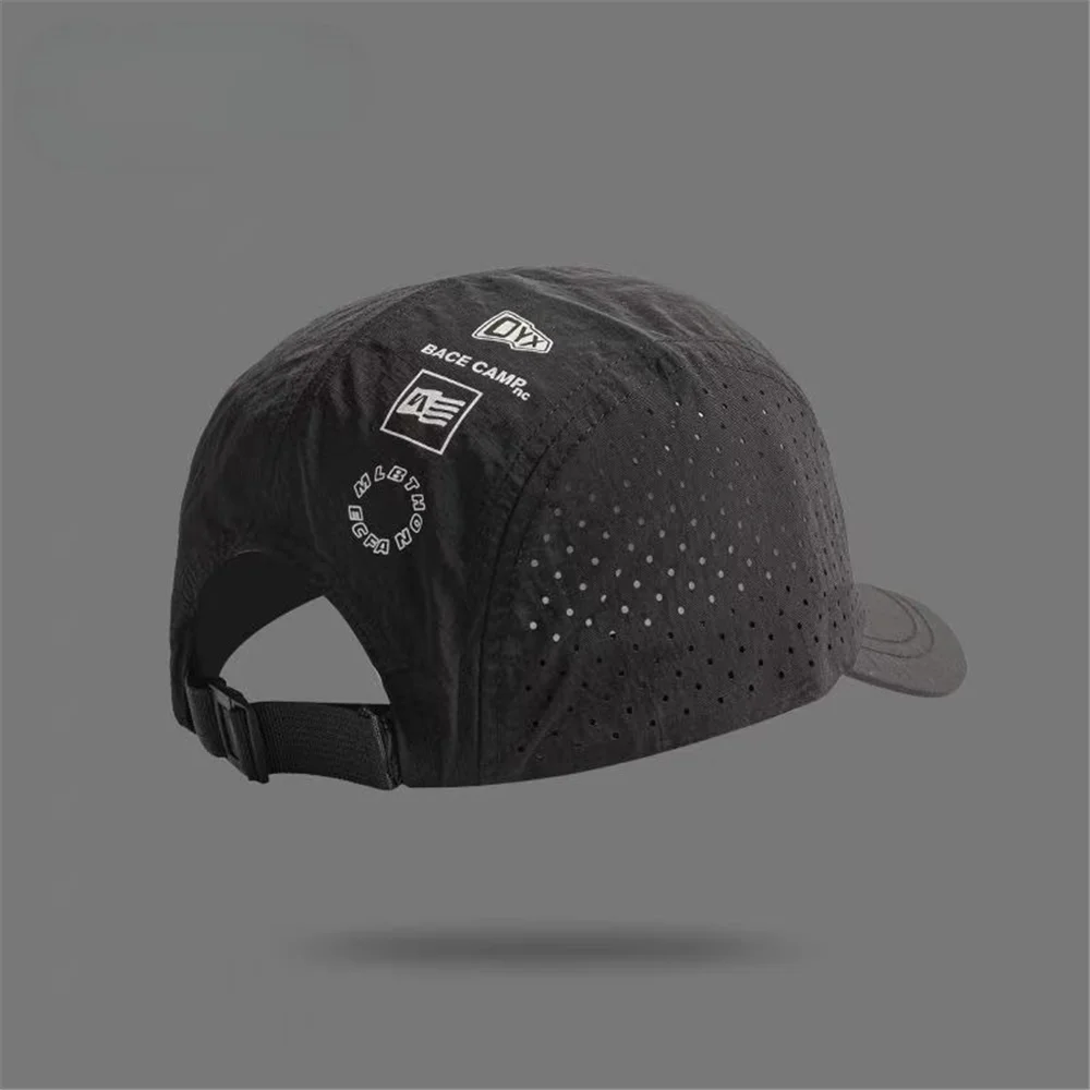 Weiche, schnell trocknende Mesh-Baseballkappe mit kurzer Krempe – atmungsaktiv, leicht, UV-Schutz, Sonnenschutz, für Männer, Frauen, Paare, Outdoor-Wandern – Detail 3