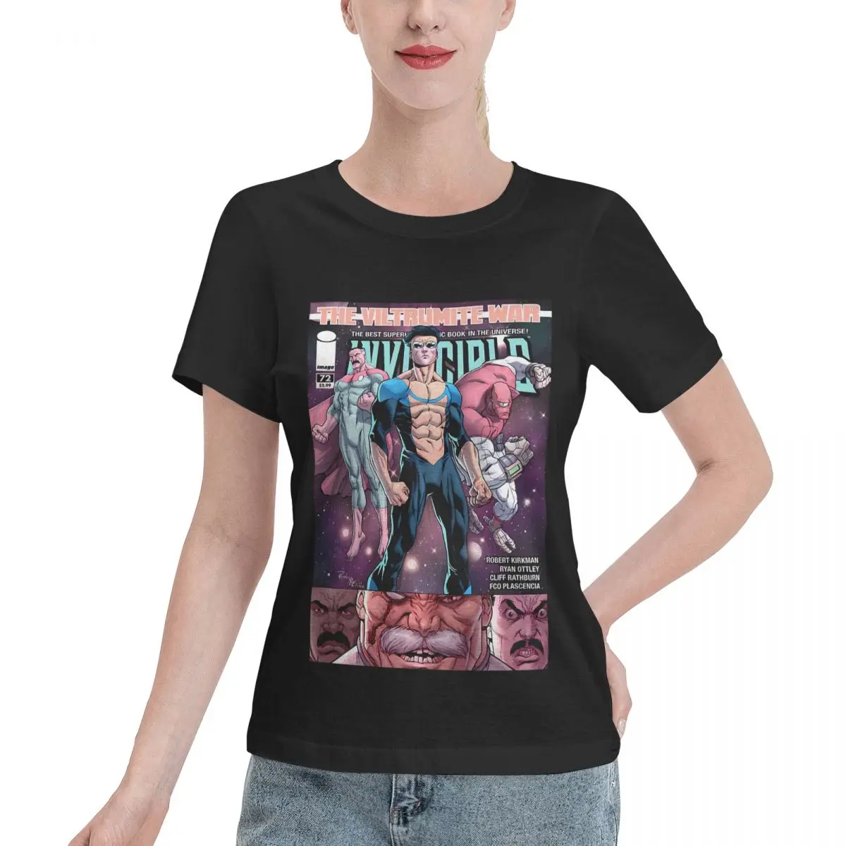Oversized Option Invincible Best Comic Women's T-shirt Party Women Daily Outfit Top