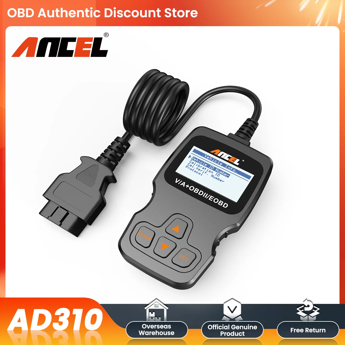 New ANCEL AD310 Car Full OBD2 Diagnostic Tools OBD 2 Automotive Professional Check Engine Code Reader Scan Auto Scanner Analyzer