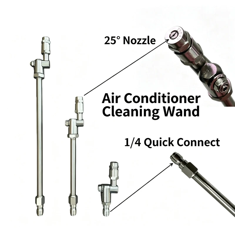 360 ° Schwenkbarer AC-Reinigungsstab mit 25 ° Fächerdüse – 1/4" Schnellanschluss, universell passend, Weitwinkel-Schwenk-Sprühdüse – Detail 4