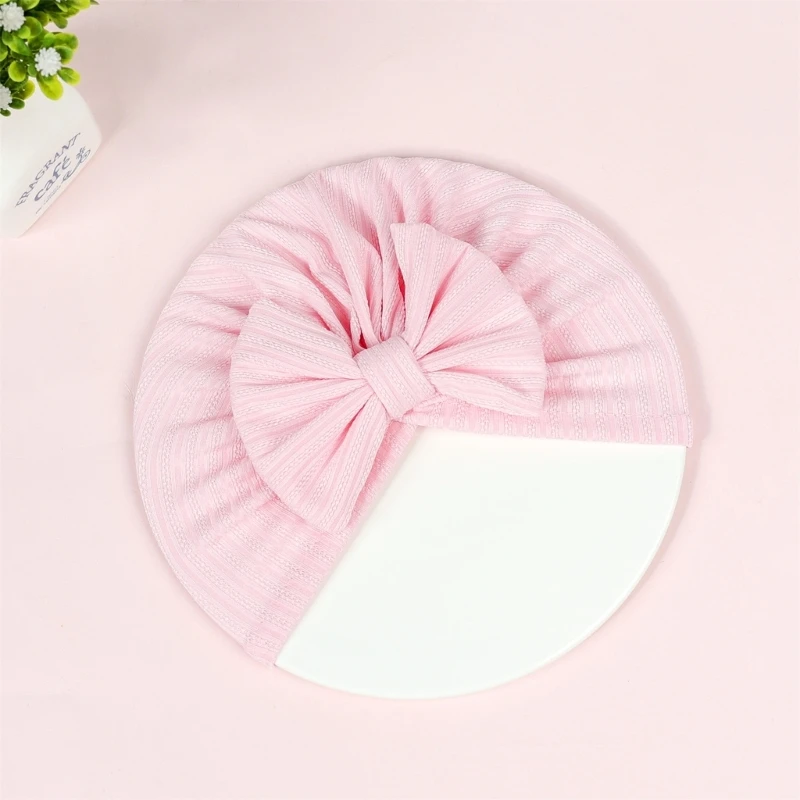 Baby Bowknot Hat Large Bow Turban Hat for Newborn Boys Girl Beanie Soft Breathable Headdress Universal Hospital Hat