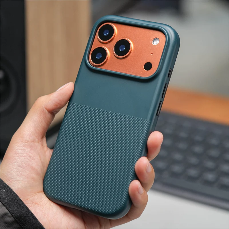Luxury Geometric Dot Matrix Case for iPhone 17 17 Pro 17 Pro Max, Matte Magnetic MagSafe Cover with Touch Control Camera Button