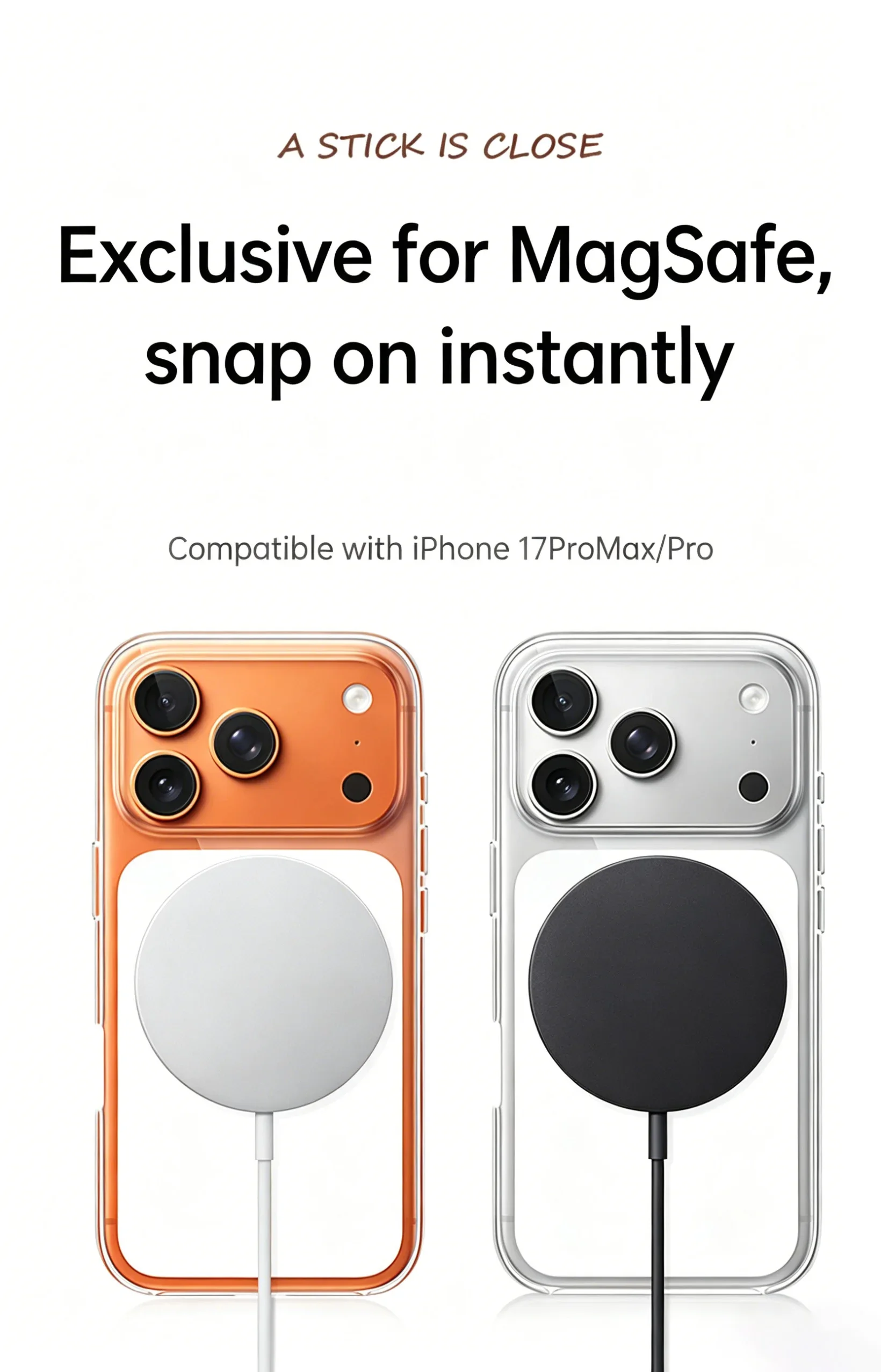 HANNUO – magnetyczne etui do iPhone 17 i 18 Pro MAX, odporne na wstrząsy, kompatybilne z ładowarką bezprzewodową, przezroczyste. — zdjęcie produktu 5