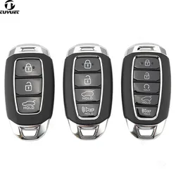 3/4/5 Buttons Smart Remote Key Shell for Hyundai Festa Elantra IX35 New Santa Fe  Car Key Blanks Case with Sticker