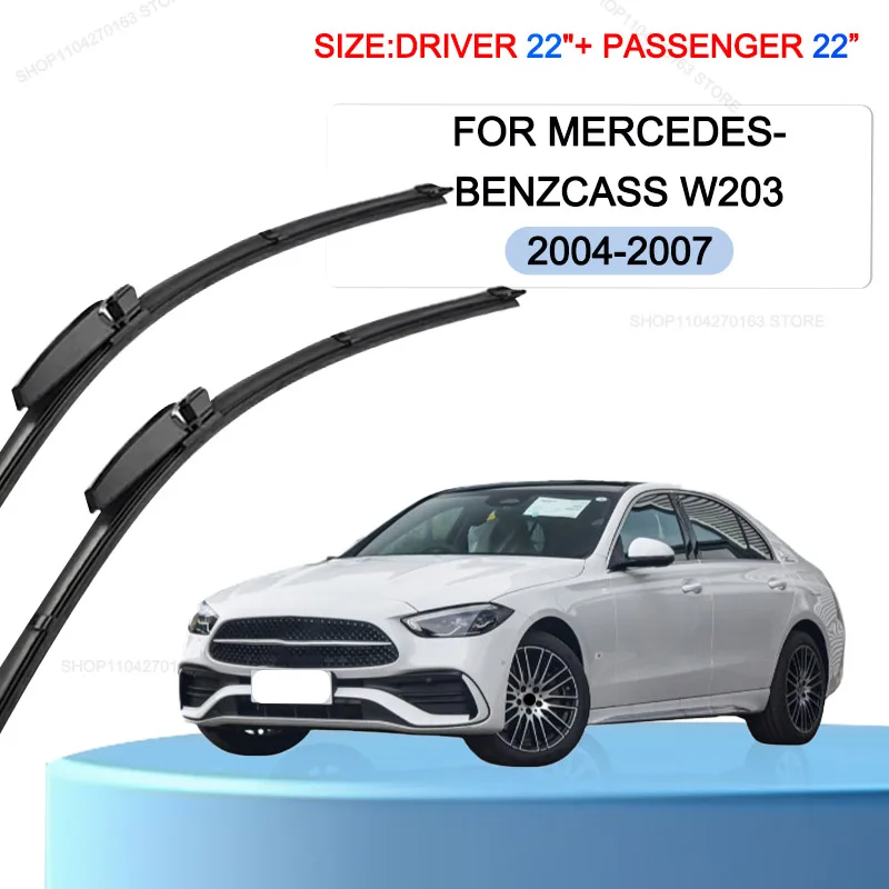 

Car Wiper Blades For Mercedes-Benz C-Class W203 2004-2007 Windshield Windscreen Front Window Blades 22"+22" Car Accessories