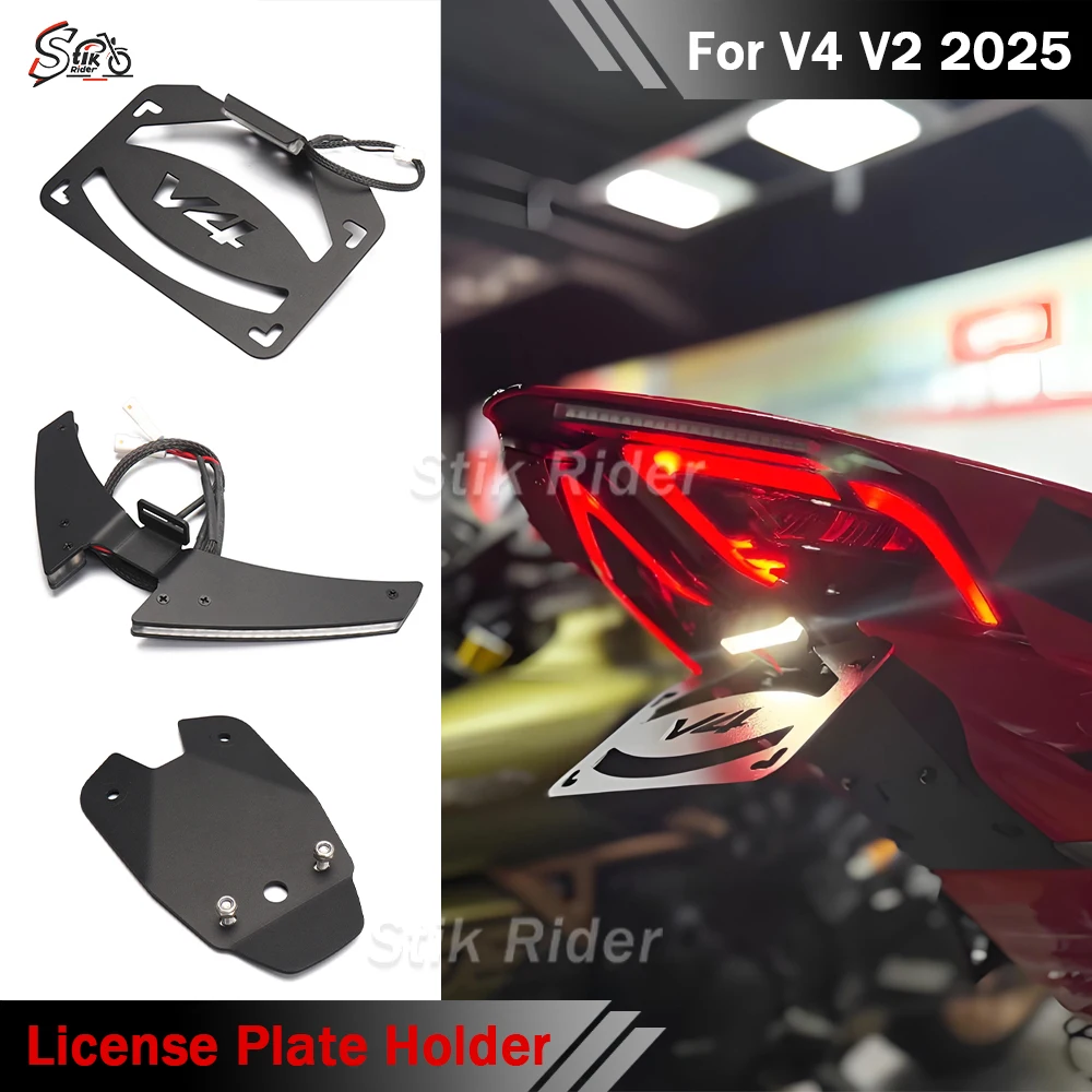 

Motorcycle For Ducati Panigale V4S V4 V2 Streetfighte V2 V4 2025 Mount Fender Eliminator Tail Tidy License Plate Holder