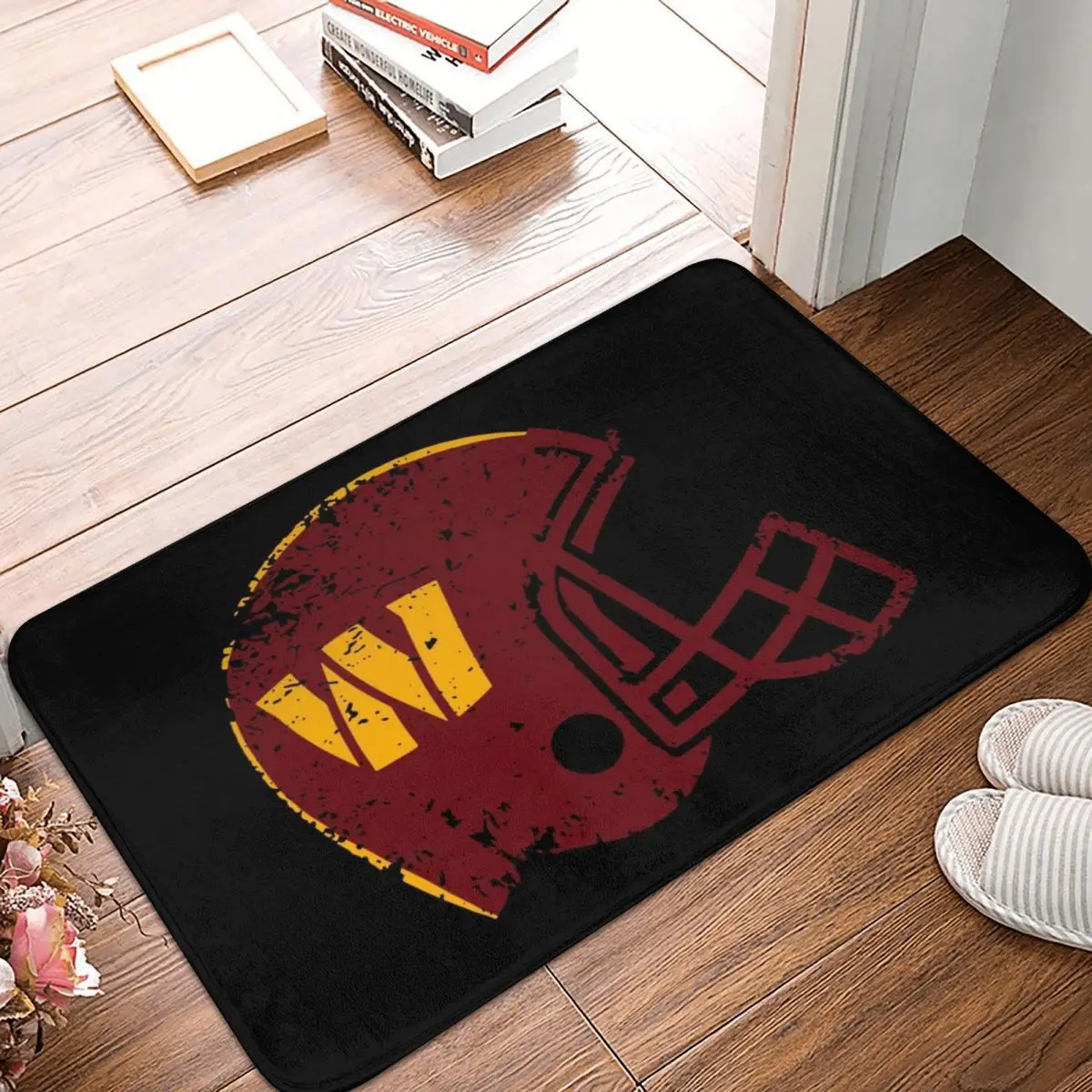 Washington Commanders Helmet Non-slip Doormat Floor Mat Washable Carpet Rug for Kitchen Entrance Home Balcony Footpad Mats