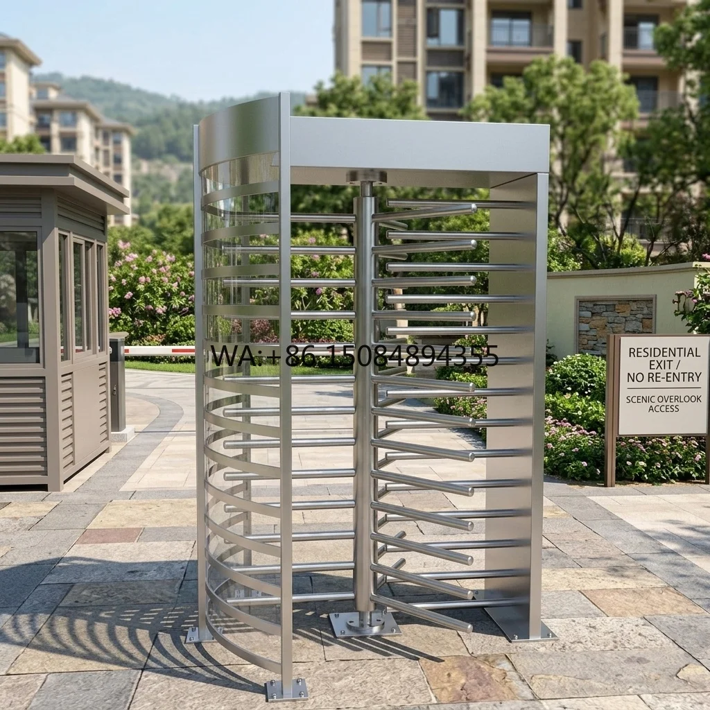 

Factory Customized Two-way Card Swiping Facial Recognition 304 Stainless Steel Turnstile Gate Full Height Rotary Gate Machine