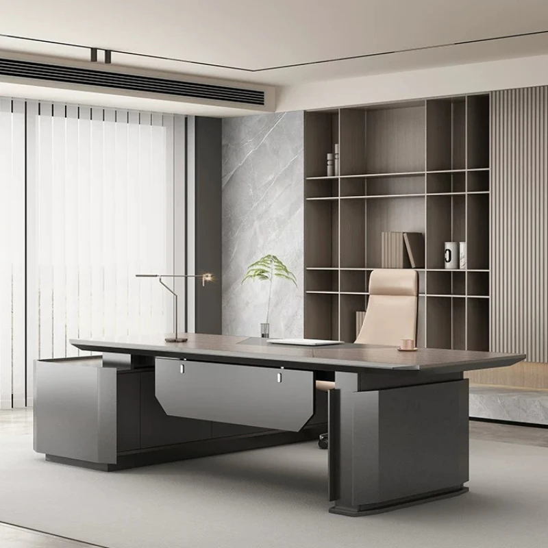 LTT light luxury boss desk new Chinese table and chair combination office furniture