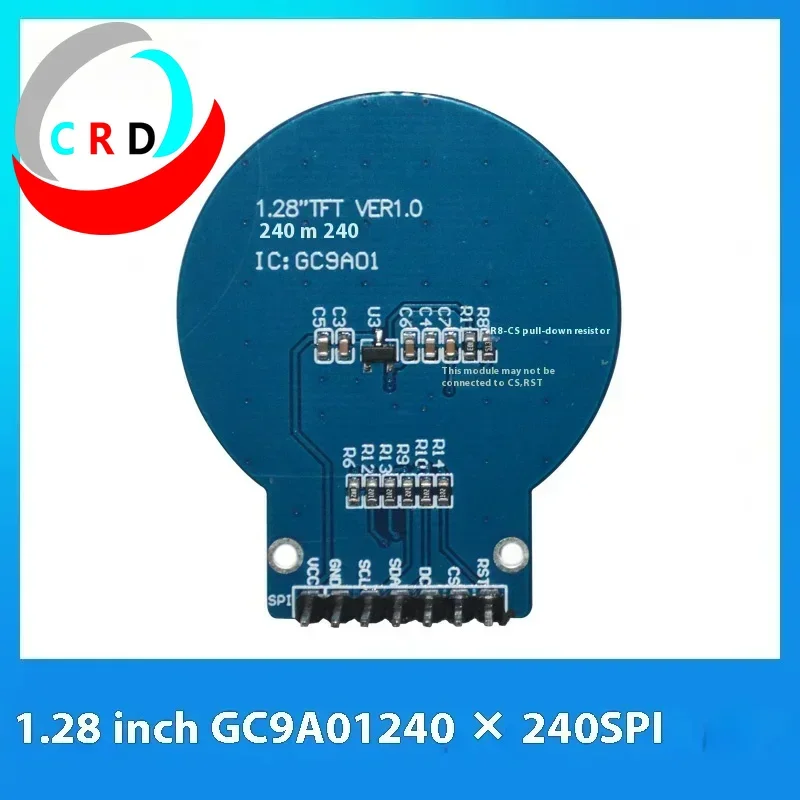 1.28 inch TFT LCD screen 240x240LCD small size GC9A01 serial port round screen SPI oled  esp32  tft display  pantalla soldar