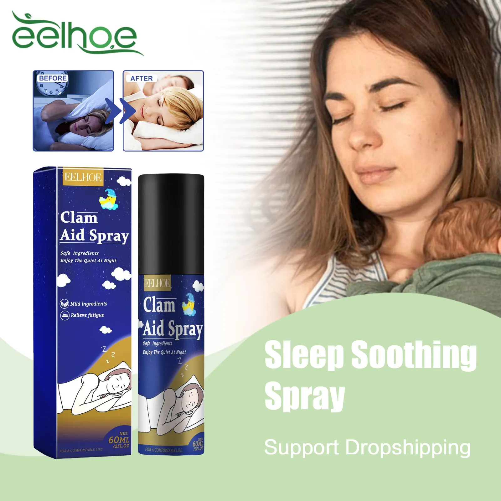 

Sleep Soothing Spray Insomnia Treatment Relieve Anxious Soothe Neurasthenia Fatigue Relax Aromatherapy Lavender Help Sleep Spray