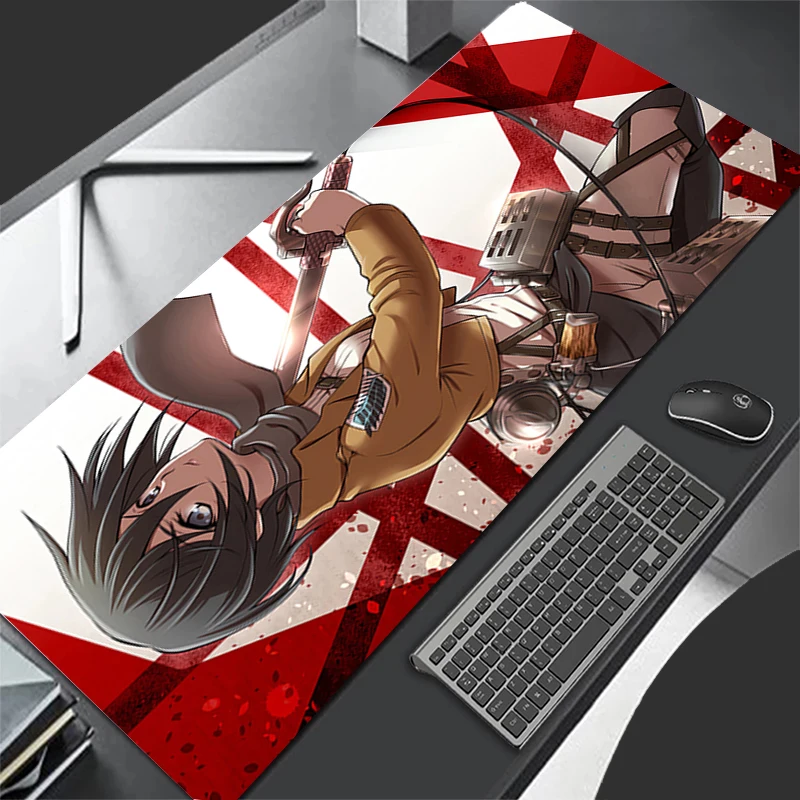 Mousepad Computer Gaming Accessories Keyboard Pad Office PC Rubber Mouse Pad A-attack on Titan Mikasa Decoracion Desk Mouse Mat