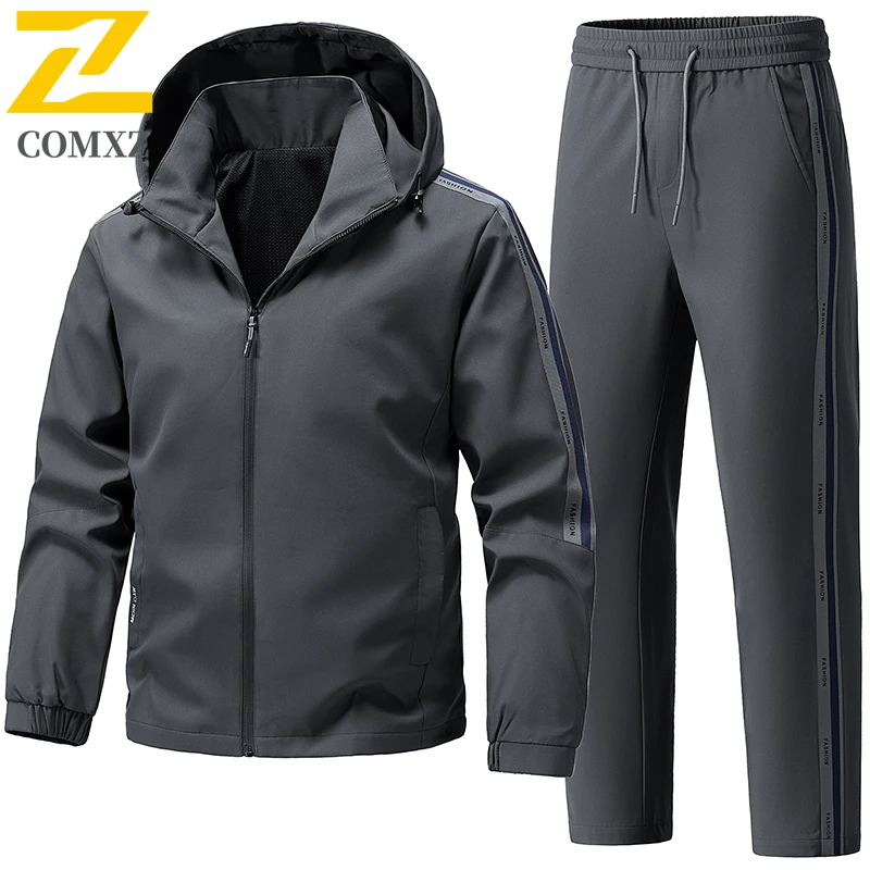 Men's Tracksuit Sets Autumn 2025 Fashion Sportswear Two Piece Sport Suit Jacket+Sweatpants Sweatsuit Men Sports Windproof Suit - Image 2