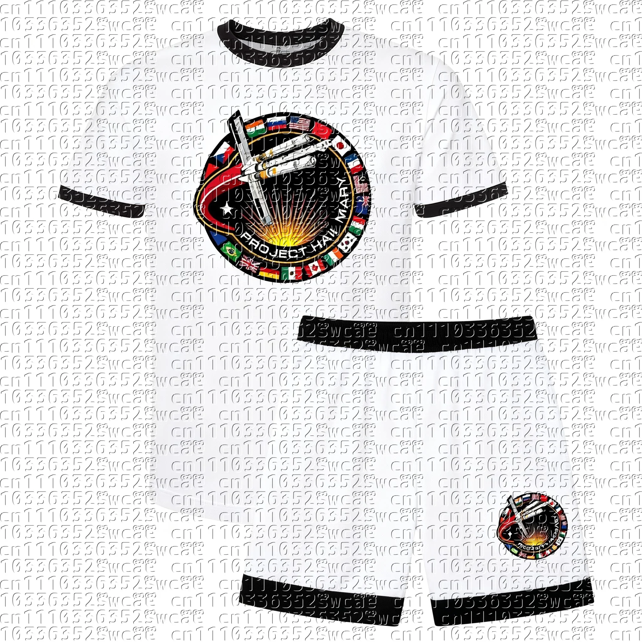 

Hot Selling and Popular Movie Rescue Plan Protagonist Design Set, Summer Adult Men's Sports Top Shorts Men's T-shirt Set