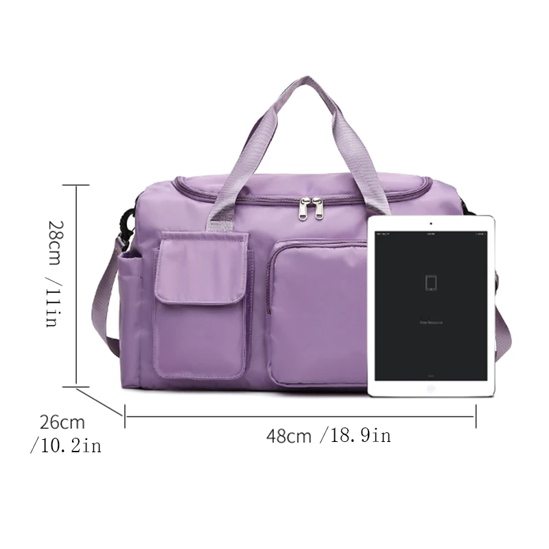 Travel Bag Female Large-Capacity Hand Luggage Dry-Wet Separation Sports Fitness Bag Short-Distance Travel Package