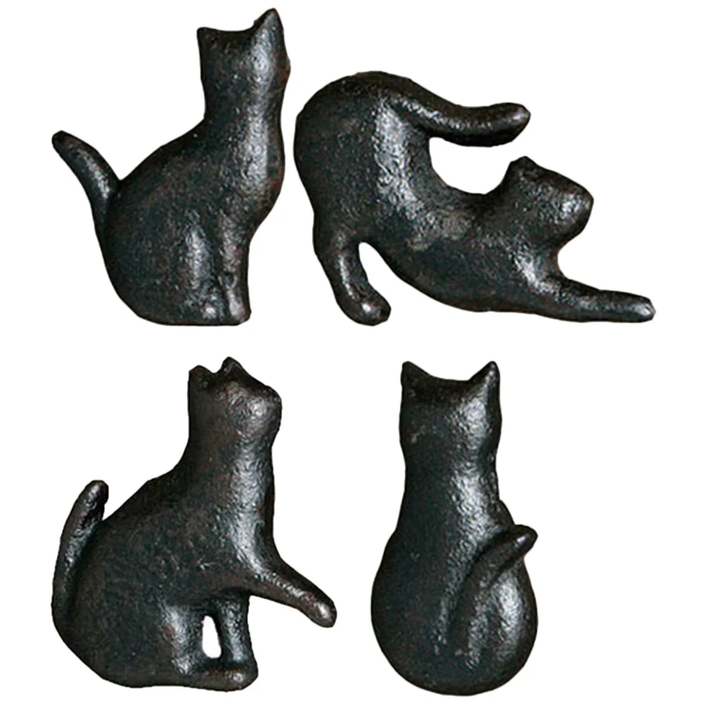 

4Pcs Iron Cabinet Door Pull Handles Cat Design Metal Drawer Knobs Replacement Furniture Hardware Decorative Door Handle