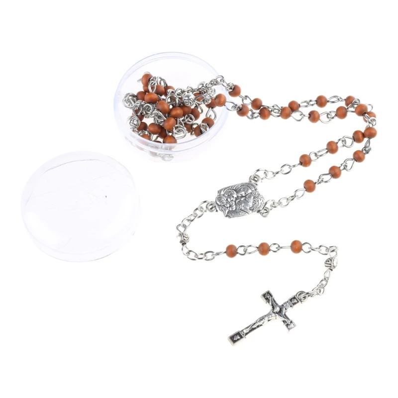 Christian Crosses Clavicle Chain Fashion Exorcism Octagonals Prayer Rosarys Beads Necklaces Ladies Sweet Pendants Drop Shipping