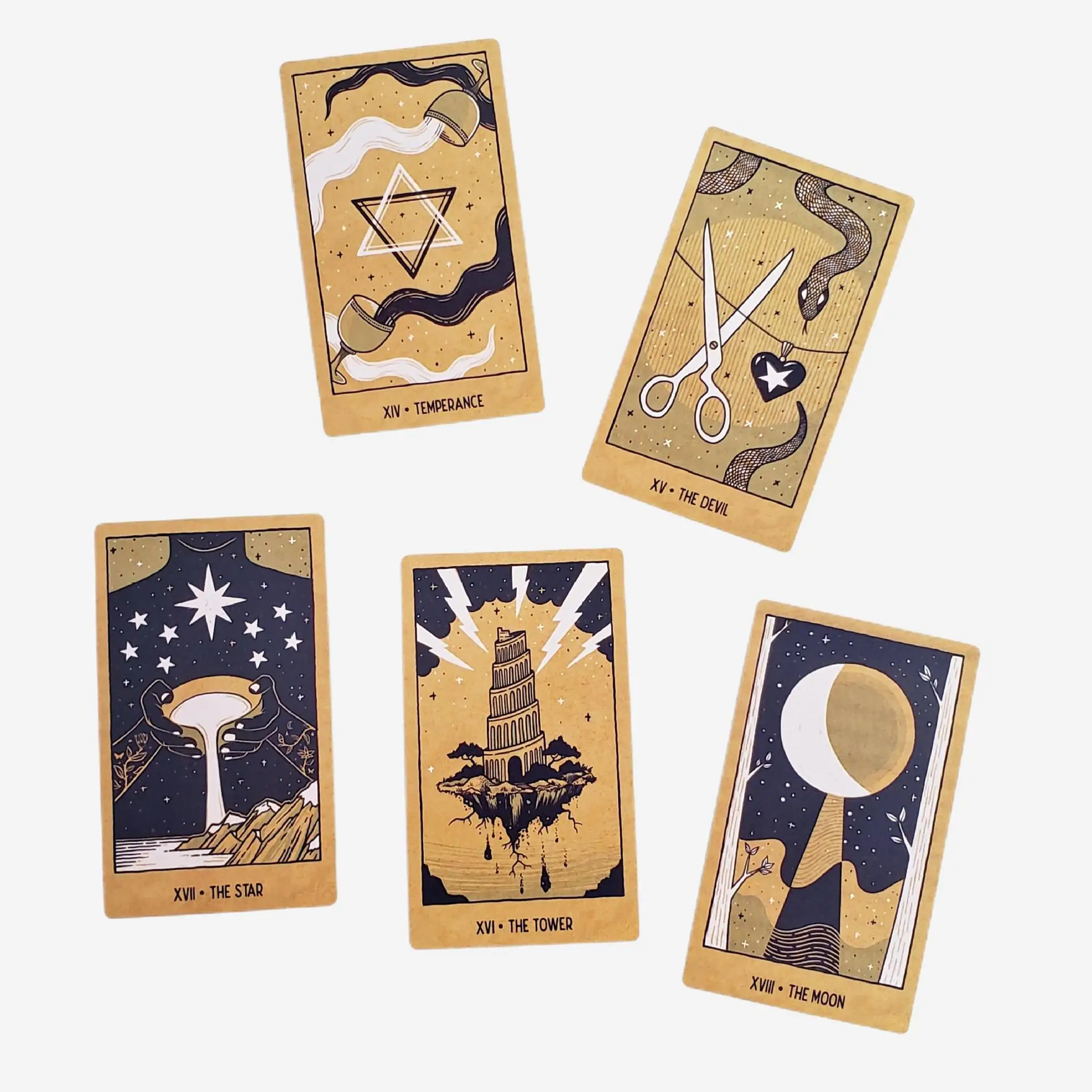 12x7cm Transient Light Tarot 78 Cards Prophecy Fate Divination Deck Family Party Board Game Manual Fortune Telling Game Cards