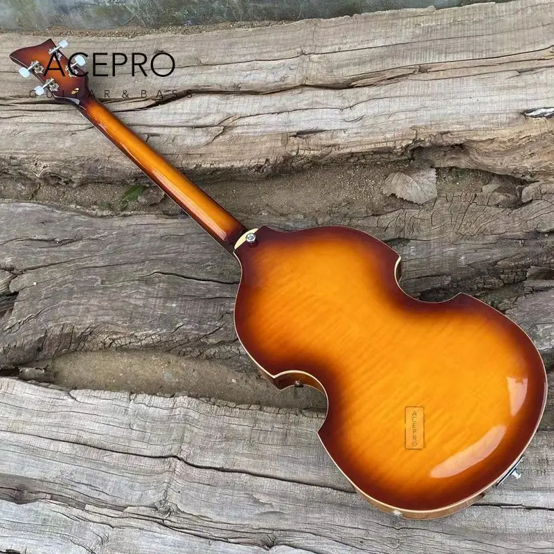Upgrade 4 String Electric Bass Guitar Violin Bass Chrome Hardware,Sutiable for beginners and professionals