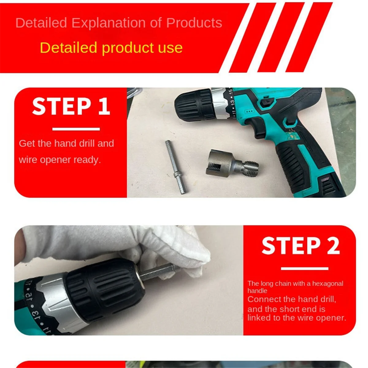 ABNJ DN15 DN20 Pipe Threading Tool Hex Shank Die Internal External Threads 1/2&3/4 Water Pipes PPR PVC