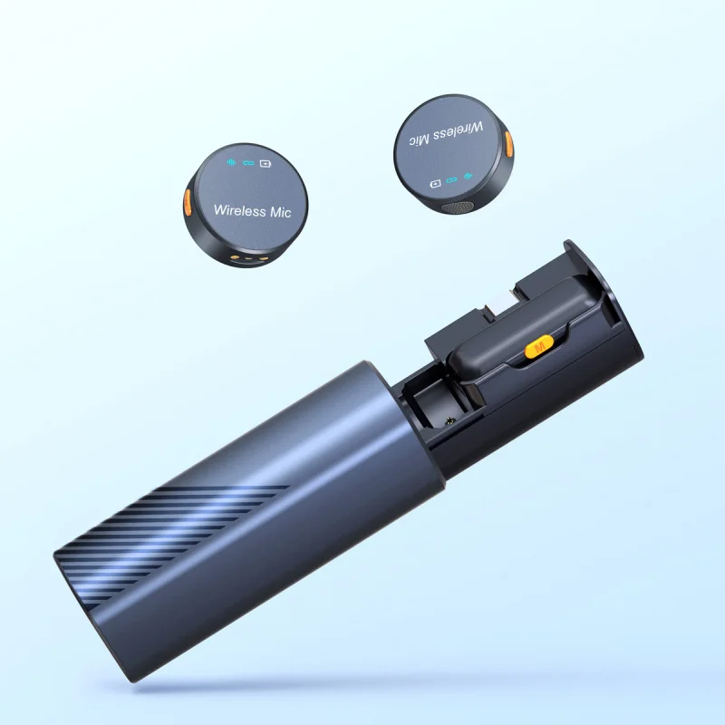 

Wireless Lavalier Round Magnetic Microphone Youtube Mini Tiktok Lapel Mic For Vlogging And Live Streaming