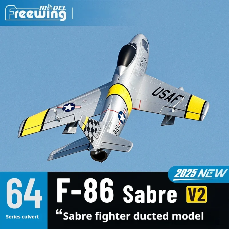 

New Freewing 64mm F-86 V2 Sabre "Blade" Fighter Jet Ducted Model Airplane Pnp Toy Gift