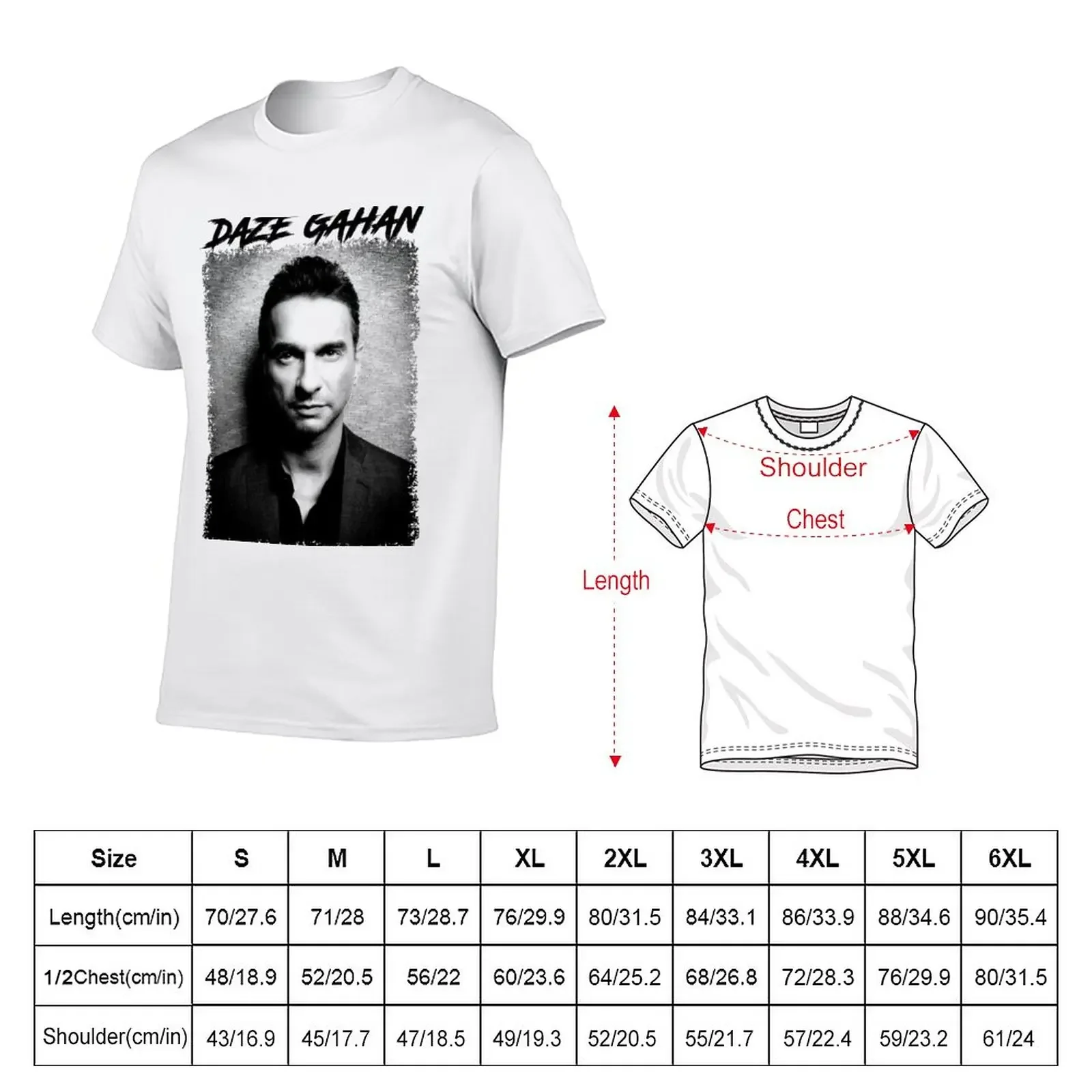 Dave gahan Design T-Shirt Aesthetic clothing korean fashion men graphic t shirts