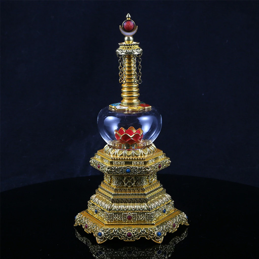 Stupa tibetana squisita per la decorazione domestica unica torre decorativa Stupa Stupa ornamenti