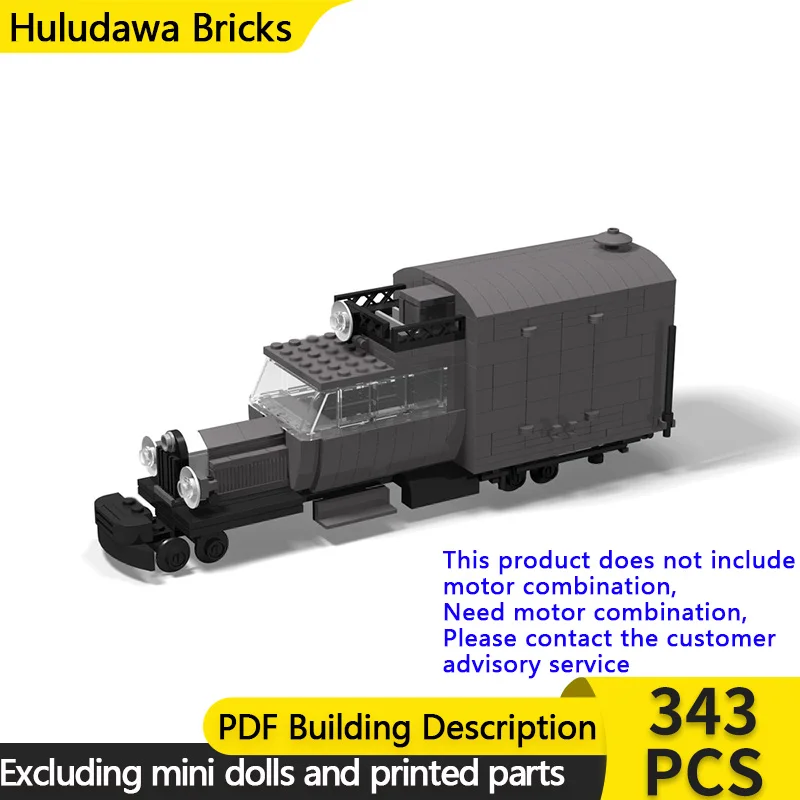 

City Car Model MOC Building Bricks Galloping Goose US Railcar Modular Technology Gifts Holiday Assemble Children Toys Suit