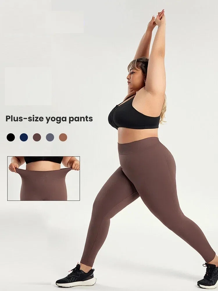 حجم كبير النساء اليوغا السراويل عالية الخصر سلس تجريب طماق للسيدات حجم كبير الصالة الرياضية اللياقة البدنية جوارب رياضية ملابس امرأة