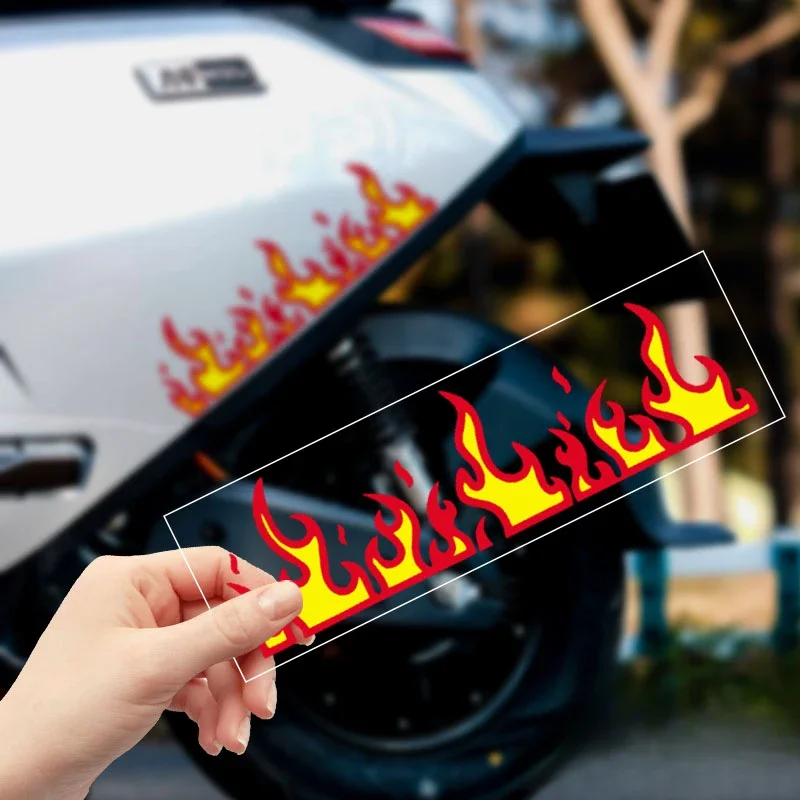 

1 шт., забавные наклейки для мотоцикла с пламенем, водонепроницаемые наклейки для мотоцикла «сделай сам», боковые панели топливного бака для гоночного шлема, скутера, прочные наклейки