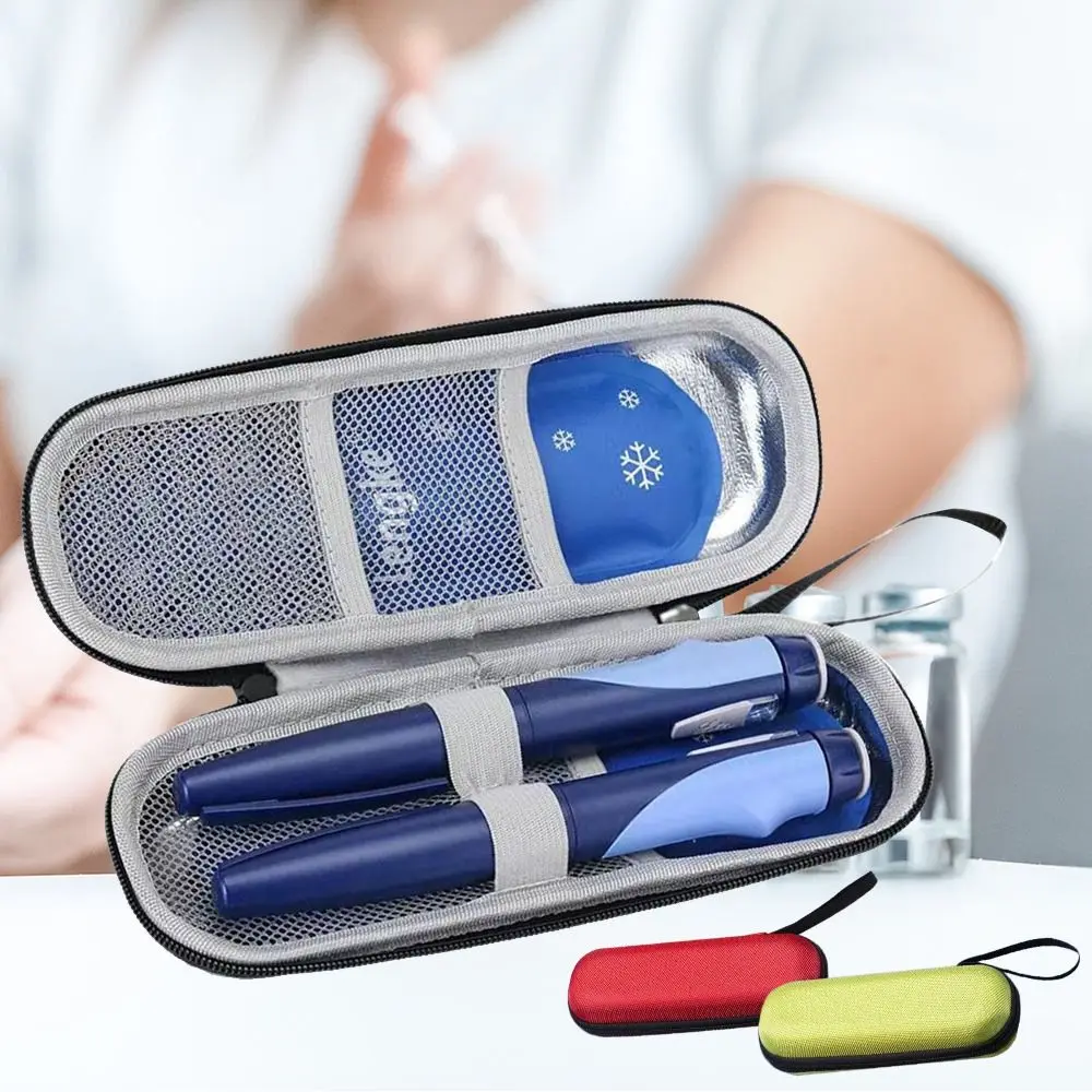 Portable EVA Insulin Cooling Bag Thermal Insulated Waterproof Pocket Pill Protector with Gel Insulin Cooler for Diabetics