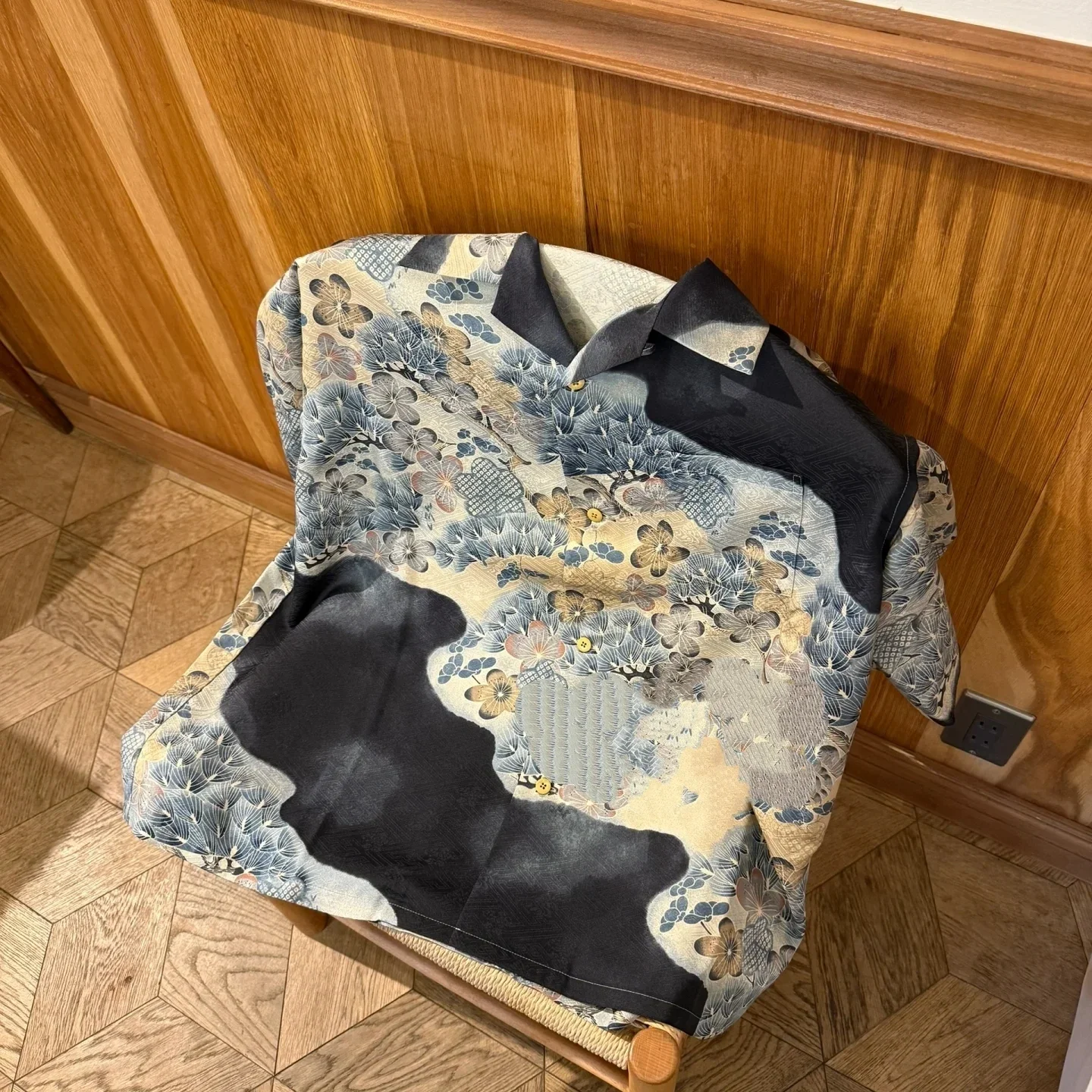 2025 VISVIM 25SS CROSBY SHIRT dark jacquard short-sleeved shirt