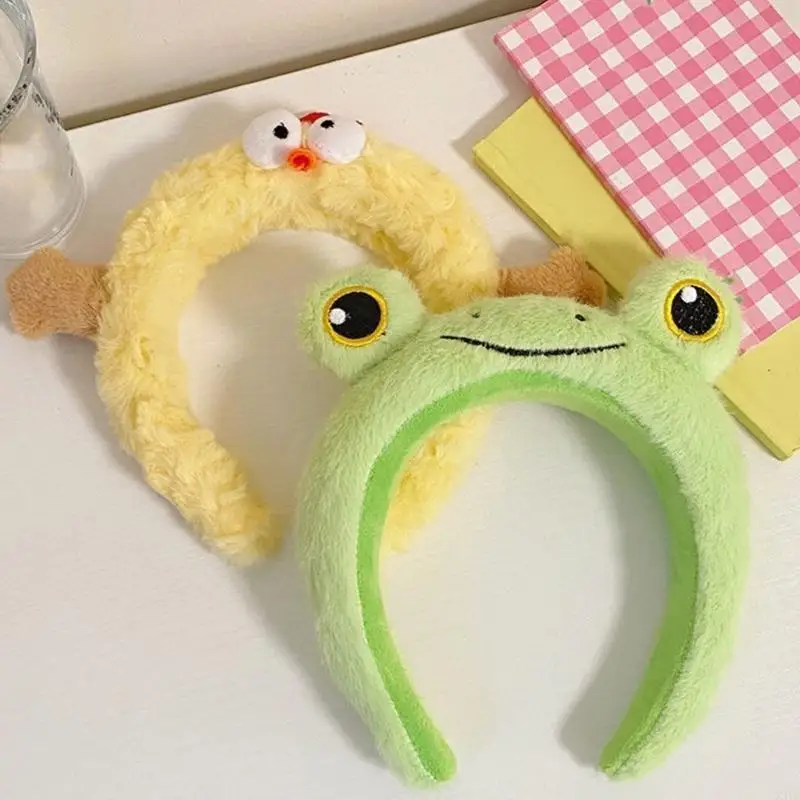 X4YC Plush Animal Hairhoop Girl Face Washing Hairband Party Props Adech Addle Adult Comfor