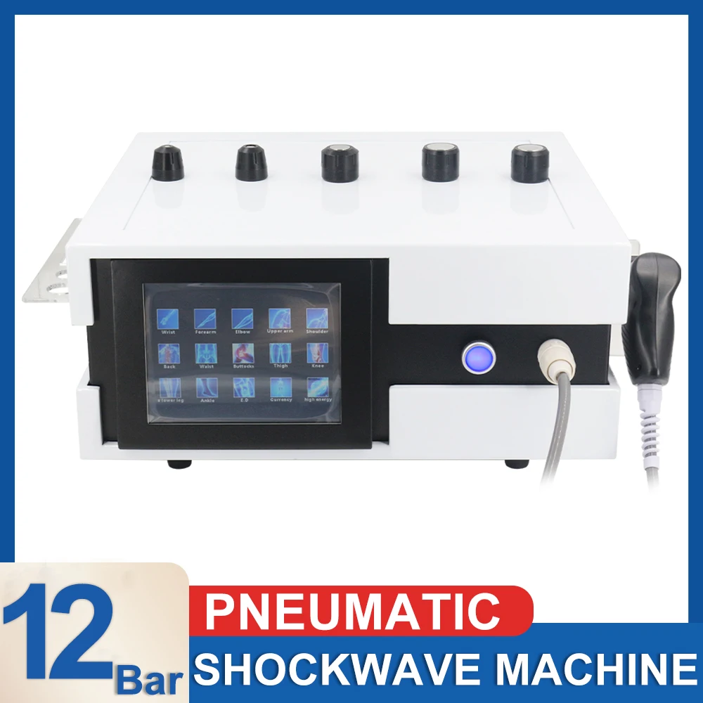 

12Bar Shock Wave Therapy Machine Pain Relief Air Pressure Shockwave Machine For ED Treatment Professional Shockwave Therapy Mac