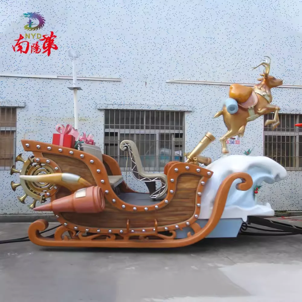 Large Outdoor Amusement Equipment Festooned Parade Float Advertising Street Vehicle for Show Theme Park Decorations