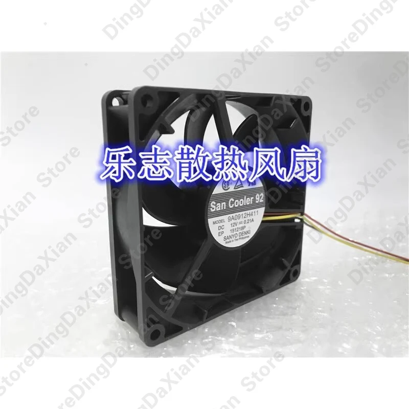 

C 1PCS For Sanyo 9A0912H411 9025 DC12V 0.21A 9CM 3-Wire Inverter Cooling Fan
